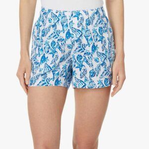 Lilly Pulitzer 4" Lilo Linen Shorts Resort White Shell Collector NWT Medium